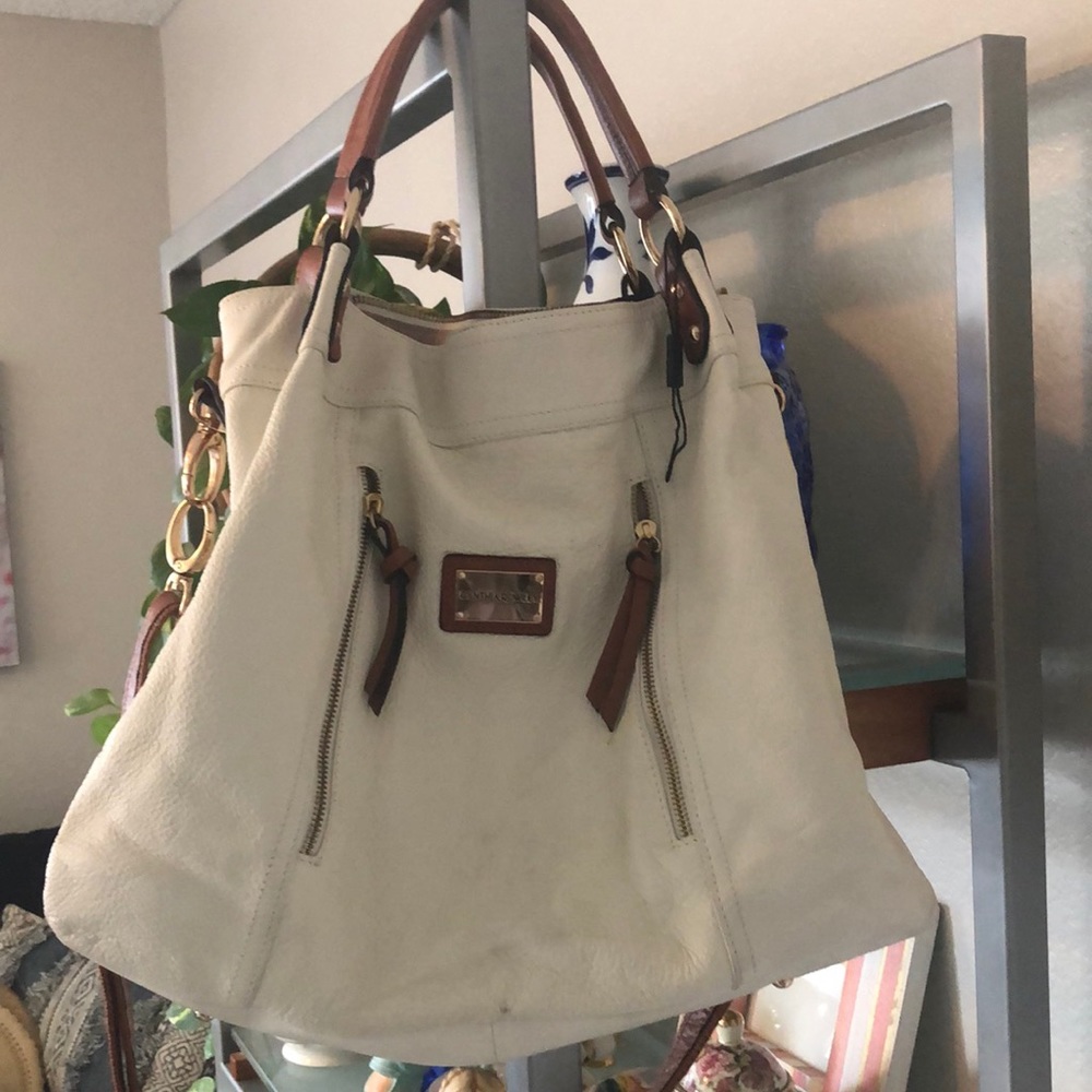 New Cynthia Rowley large beige leather bag